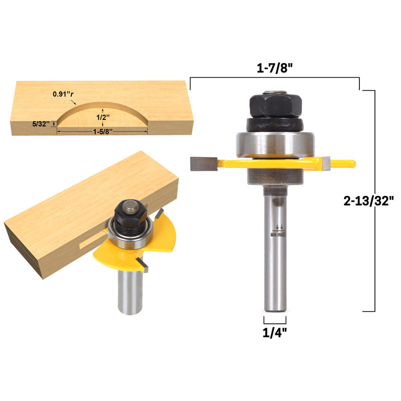 #20 Biscuit Joint Slot Cutter 1/4" Shank Router Bit