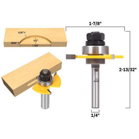 #20 Biscuit Joint Slot Cutter 1/4" Shank Router Bit