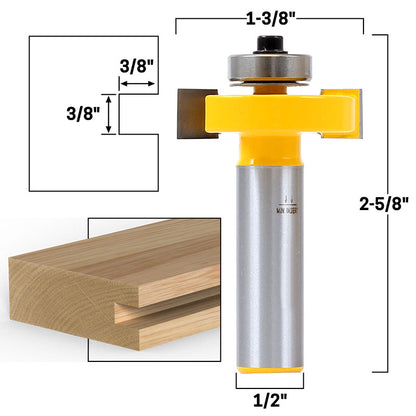 4 Bit Slot Cutter 1/2" Shank Router Bit Set