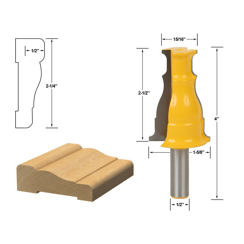 Door & Window Casing 1/2" Shank Router Bit