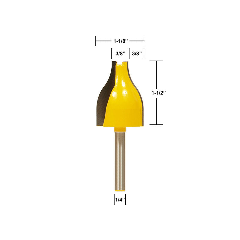 Raised Panel Vertical Medium Ogee 1/4" Shank Router Bit