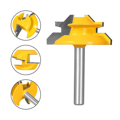 Medium Lock Miter 45° 3/4" Stock 1/4" Shank Router Bit