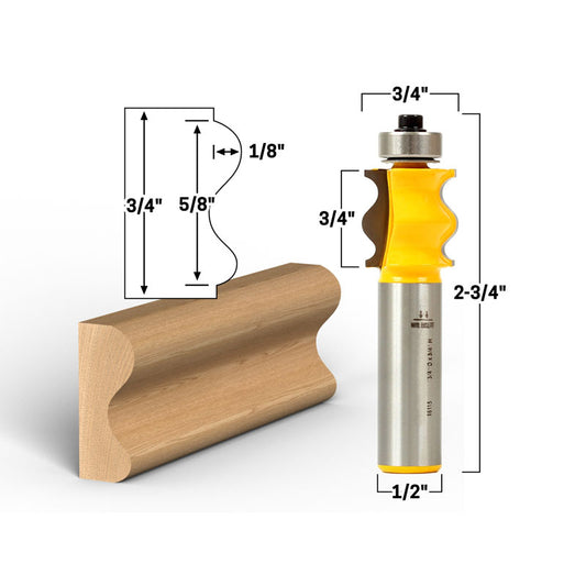 3/4" Picture Frame Molding 1/2" Shank Router Bit