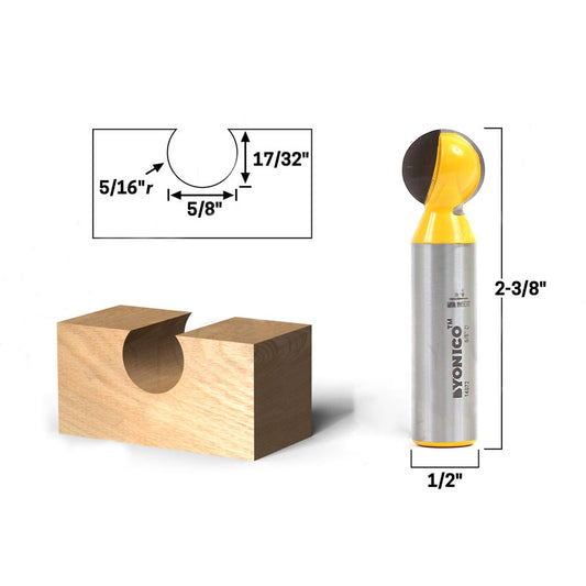 Ball End Router Bit 5/16" Radius