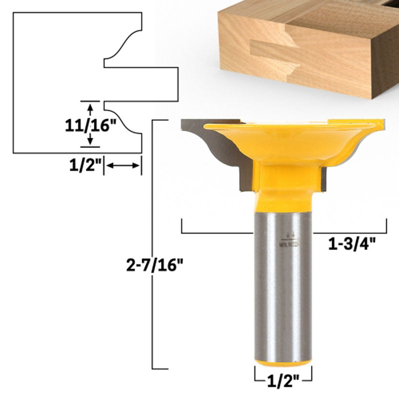 Entry Door Tenon Cutter 1/2" Ogee 1/2" Shank Router Bit