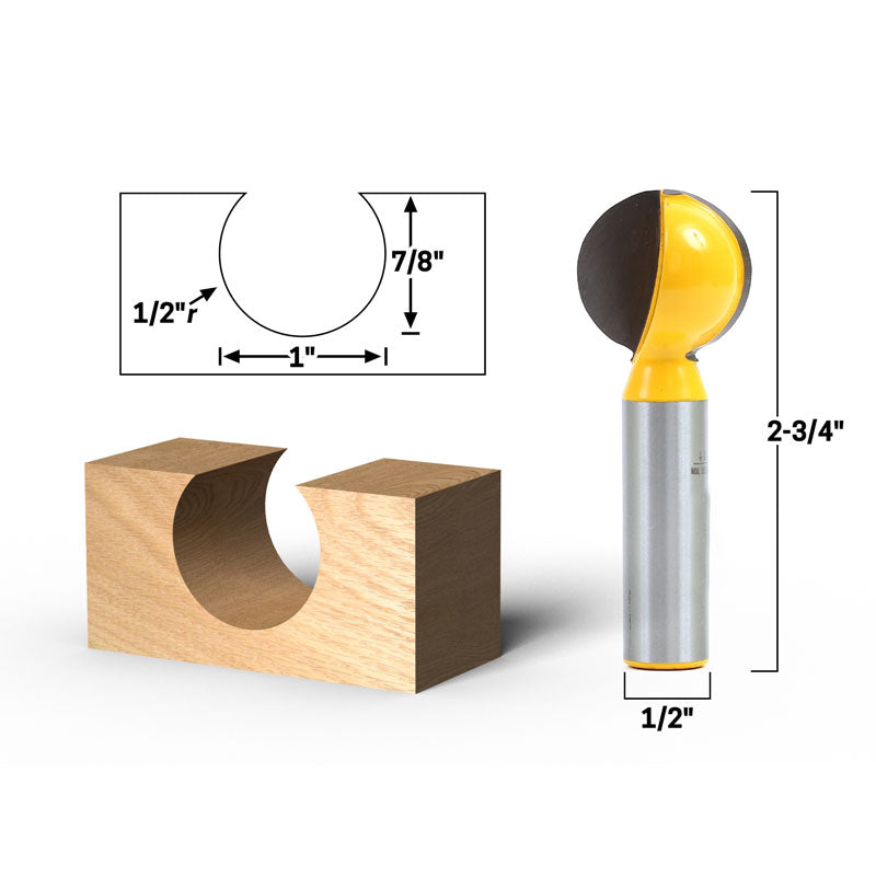 4 Bit Ball End Router Bit Set