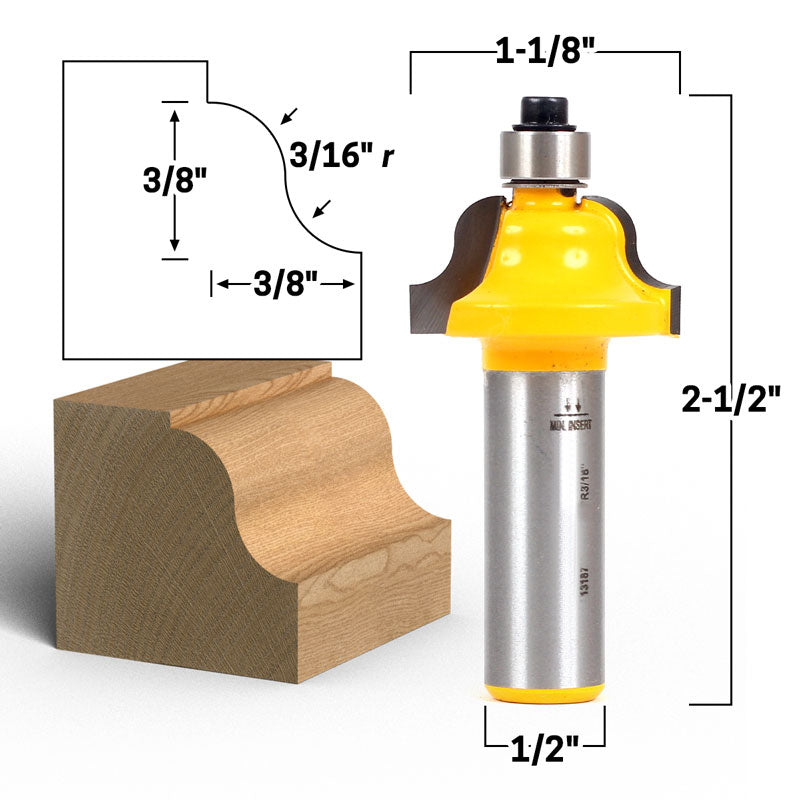 3/8" Roman Ogee Edge Forming 1/2" Shank Router Bit