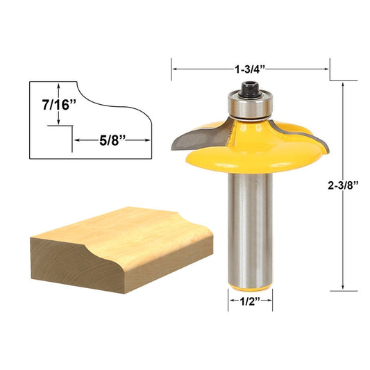 Drawer & Cabinet Door Front Edging Lrg. Ogee 1/2" Shank Router Bit