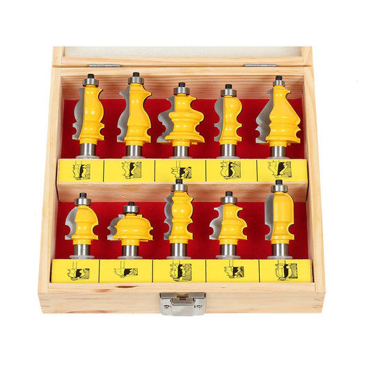 10 Bit 1/2" Shank Architectural Molding Router Bit Set