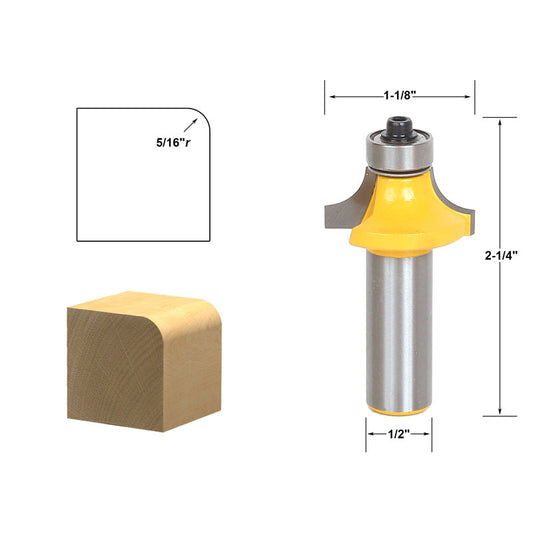 Round Over Edging 5/16" Radius 1/2" Shank Router Bit