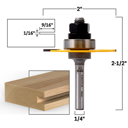 1/16" Slotting Cutter 1/4" Shank Router Bit