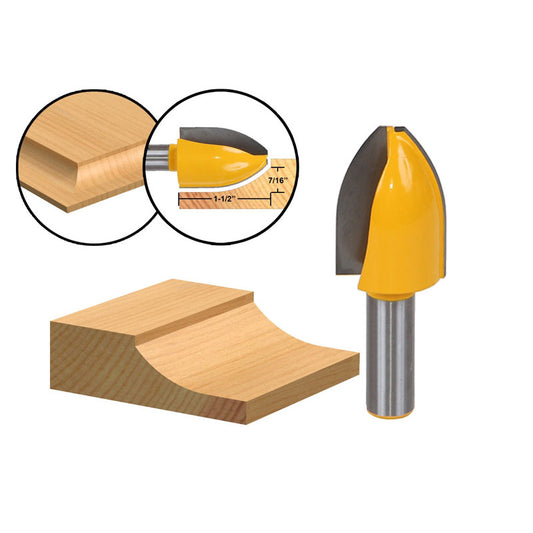 Panel Raiser Router Bit 1/2" Shank Vertical Cove