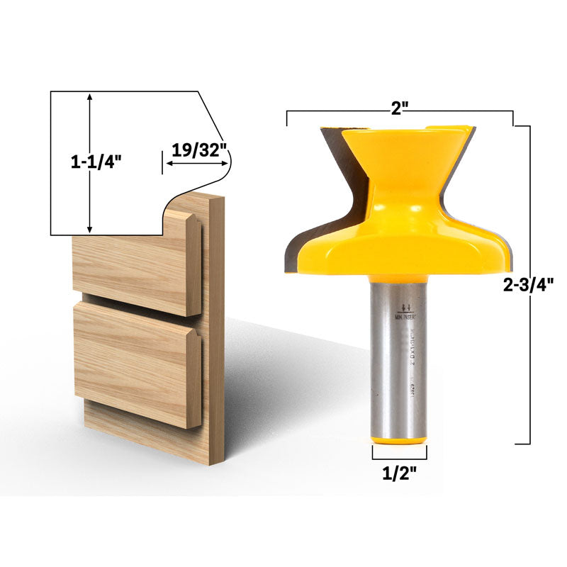 1 1/4" Cabinet Door Lip 1/2" Shank Router Bit