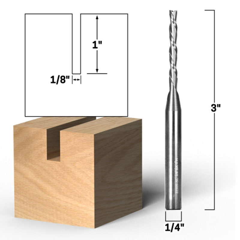 2 Flute Downcut Spiral End Mill 1/4" Shank CNC Router Bit