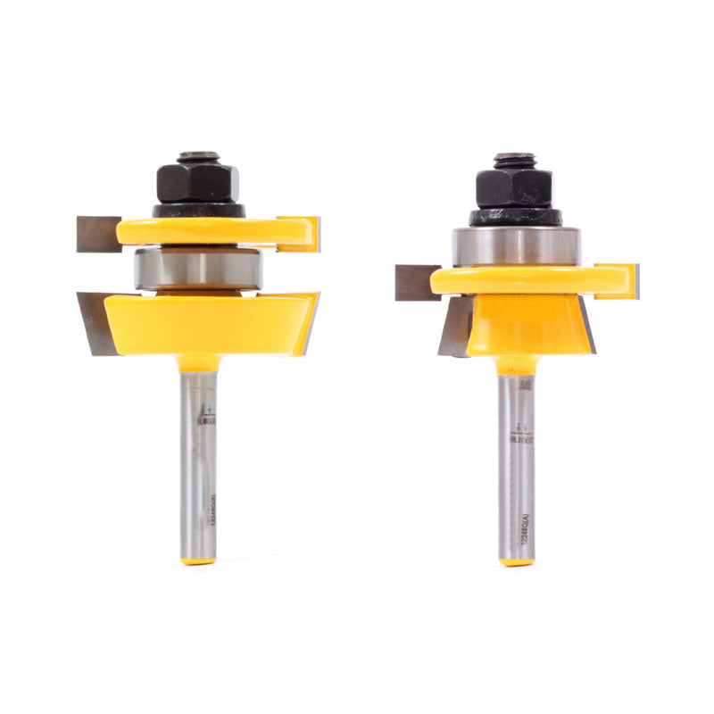 Shaker 2 Bit 1/4" Shank Rail and Stile Router Bit Set