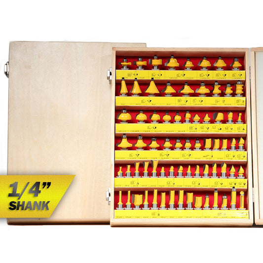 70 Bit 1/4" Shank Router Bit Set