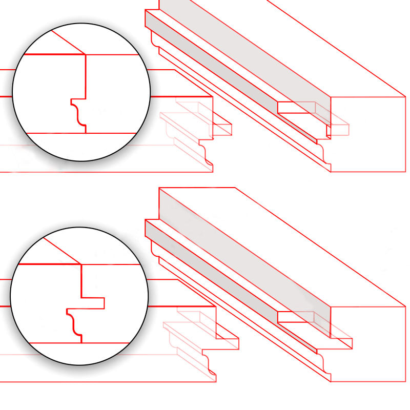 3 Bit Window Sash 1/2" Shank Router Bit Set