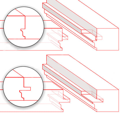 3 Bit Window Sash 1/2" Shank Router Bit Set