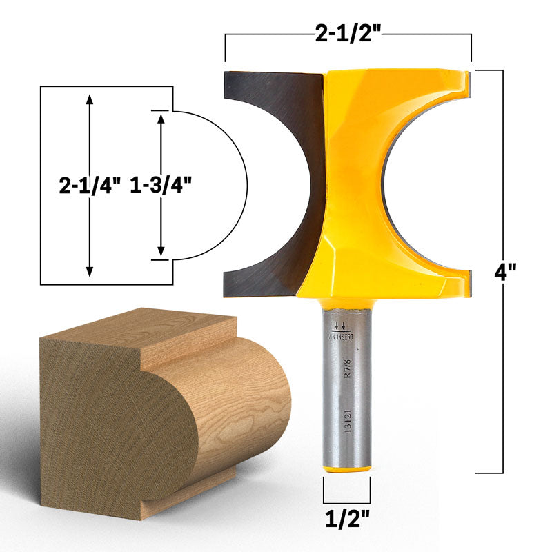 1 3/4" Bead Bullnose 1/2" Shank Router Bit