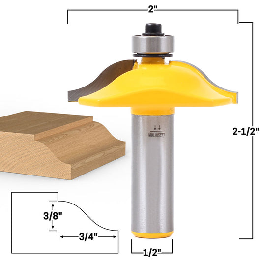 2" Diameter Raised Panel 1/2" Shank Router Bit