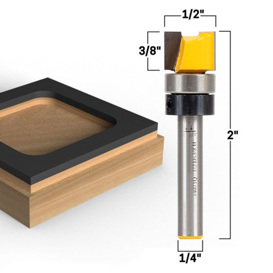 1/2" Flush Trim Template 1/4" Shank Router Bit