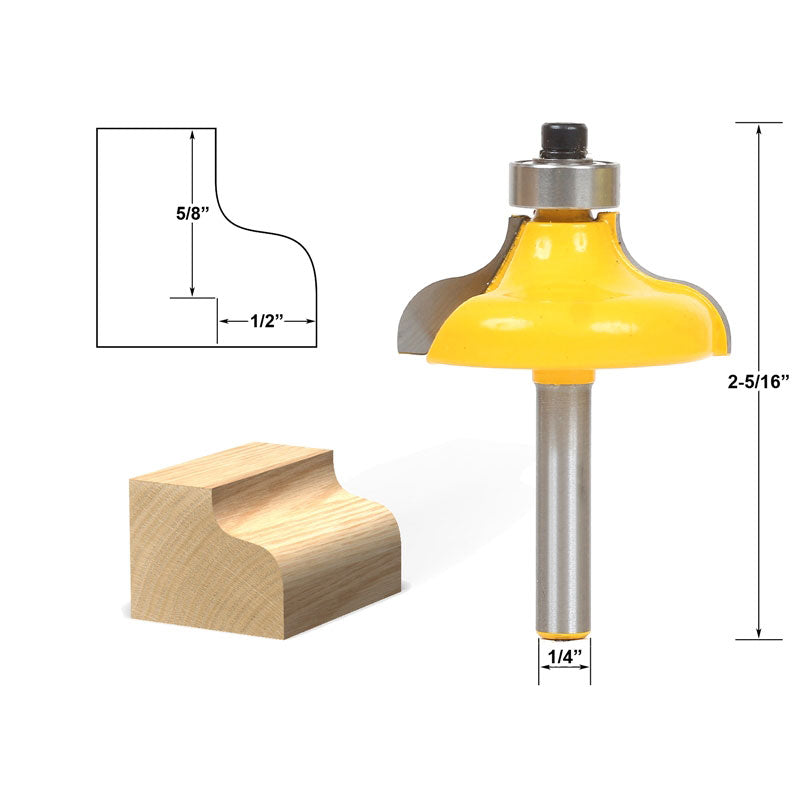 Ogee Edging and Molding Large 1/4" Shank Router Bit