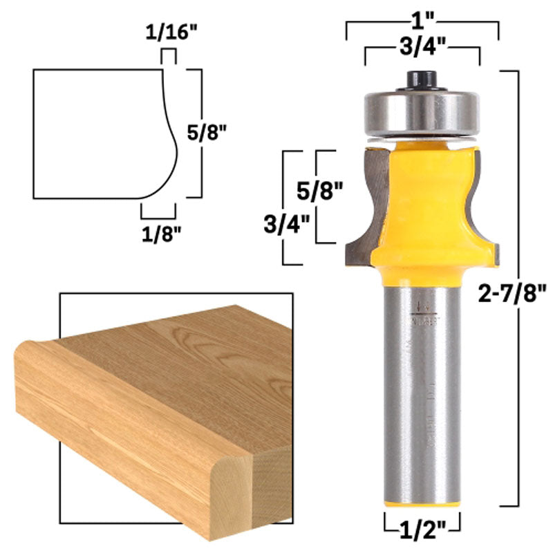 3/8" Radius No Drip 1/2" Shank Router Bit