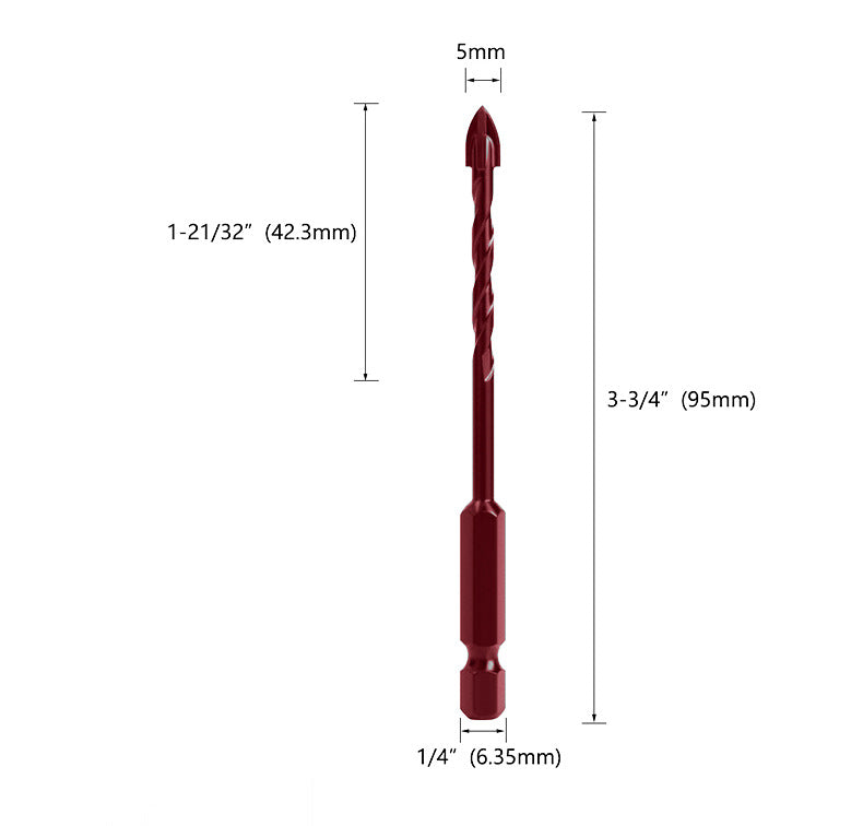 3-12mm Concrete Cobalt Glass Ceramic Drill Bit Set