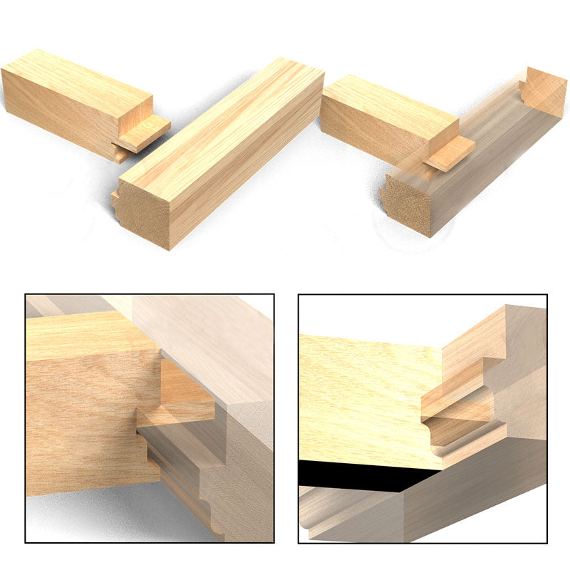 3 Bit Window Sash 1/2" Shank Router Bit Set