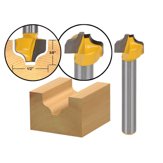 Ogee Groove 1/2" Diameter 1/4" Shank Router Bit