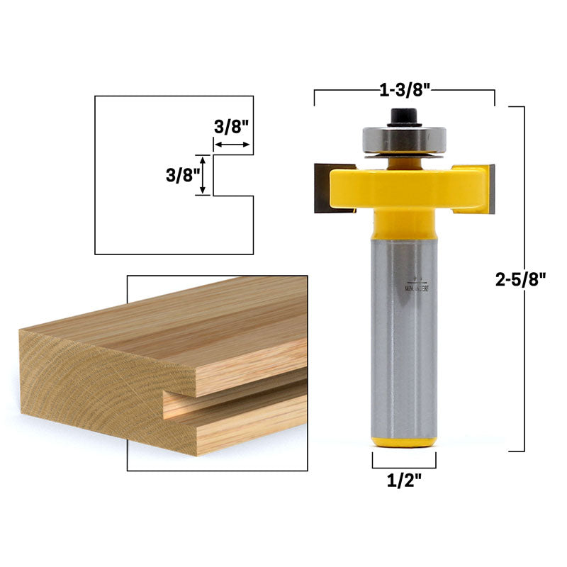 3/8" Slot 1/2" Shank Cutter Router Bit