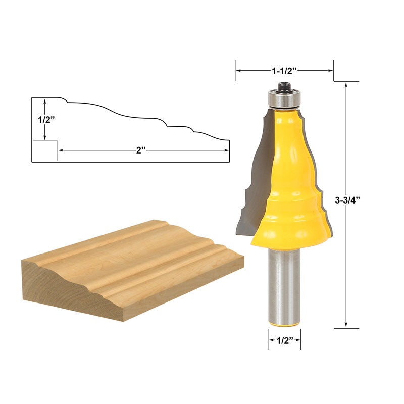 Door & Window Casing 1/2" Shank Router Bit