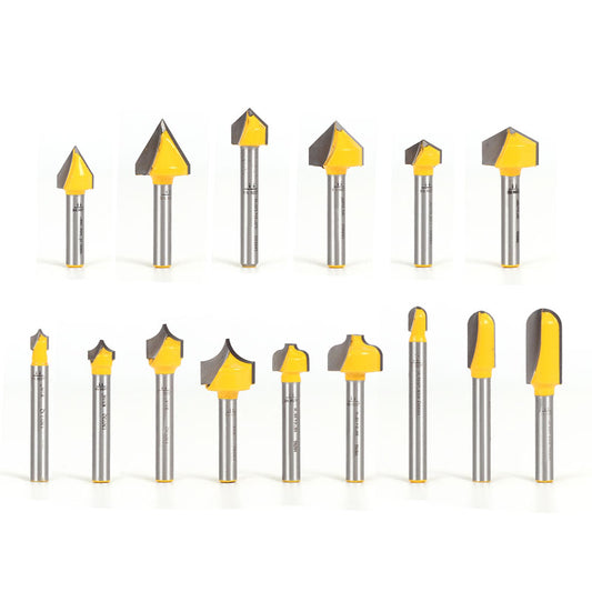 Grooving 1/4" Shank Router Bit Set