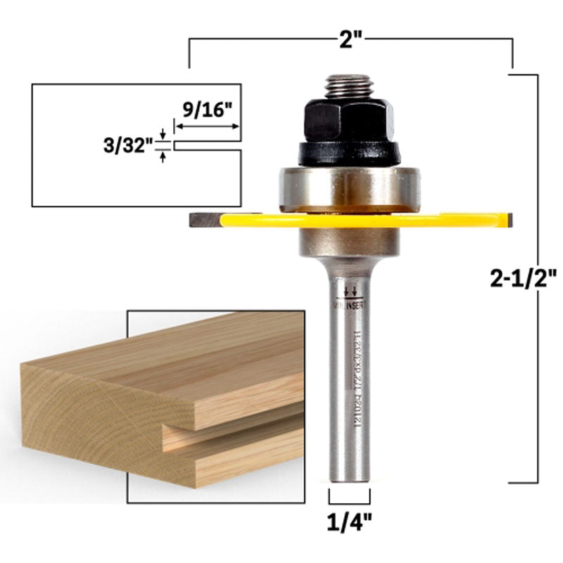 3/32" Slotting 1/4" Shank Cutter Router Bit