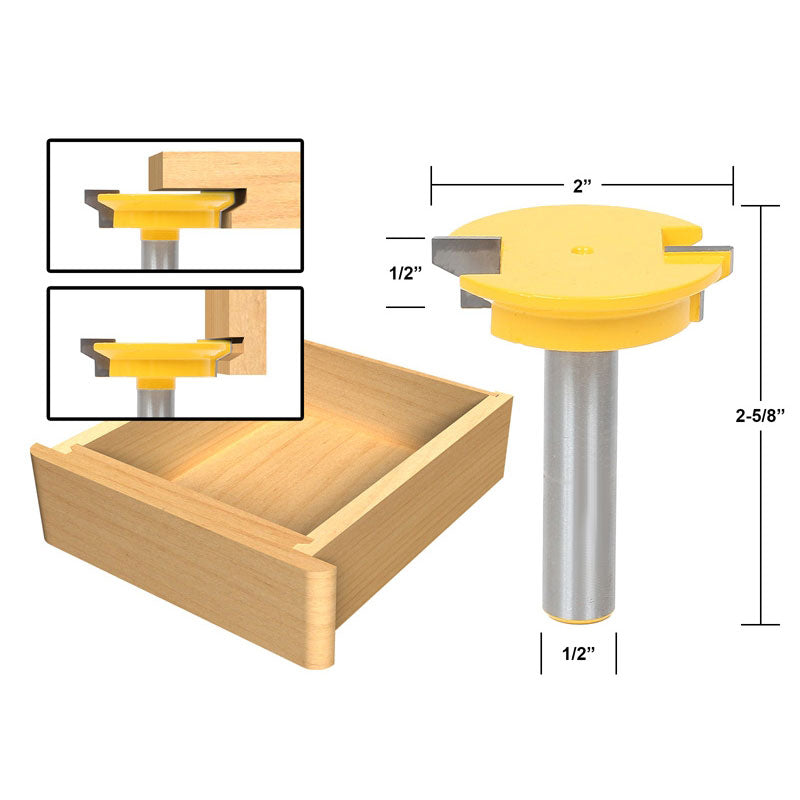 3PCS Jointing Router Bit Set Lock Miter Glue Joint Drawer Front