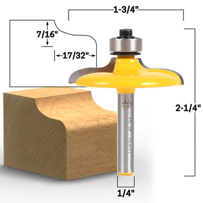 4 Bit Door and Drawer Front Edging 1/4" Shank Router Bit Set