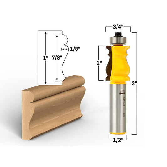 7/8" Picture Frame Molding 1/2" Shank Router Bit