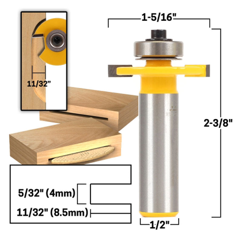 #0 Biscuit Joint Slot Cutter 1/2" Shank Router Bit