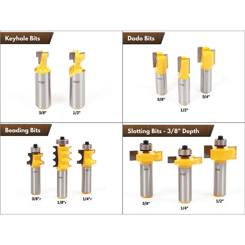 70 Bit 1/2" Shank Router Bit Set