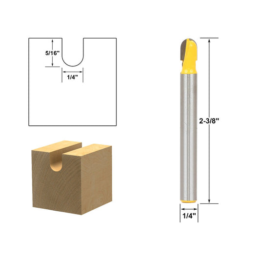 Core Box Long Reach 1/4"W X 5/16"H 1/4" Shank Router Bit