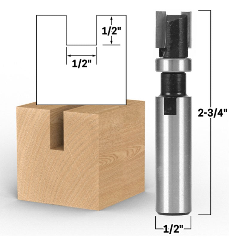 1/2" 2 Piece Assembled Flush Trim Template 1/2" Shank Router Bit