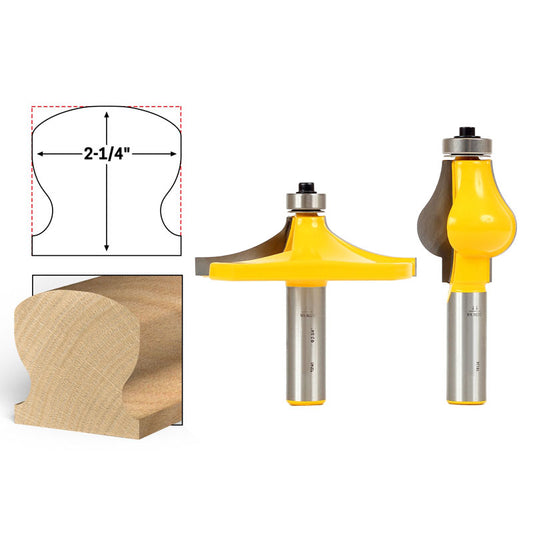 Thumbnail 2 Bit Handrail 1/2" Shank Router Bit Set