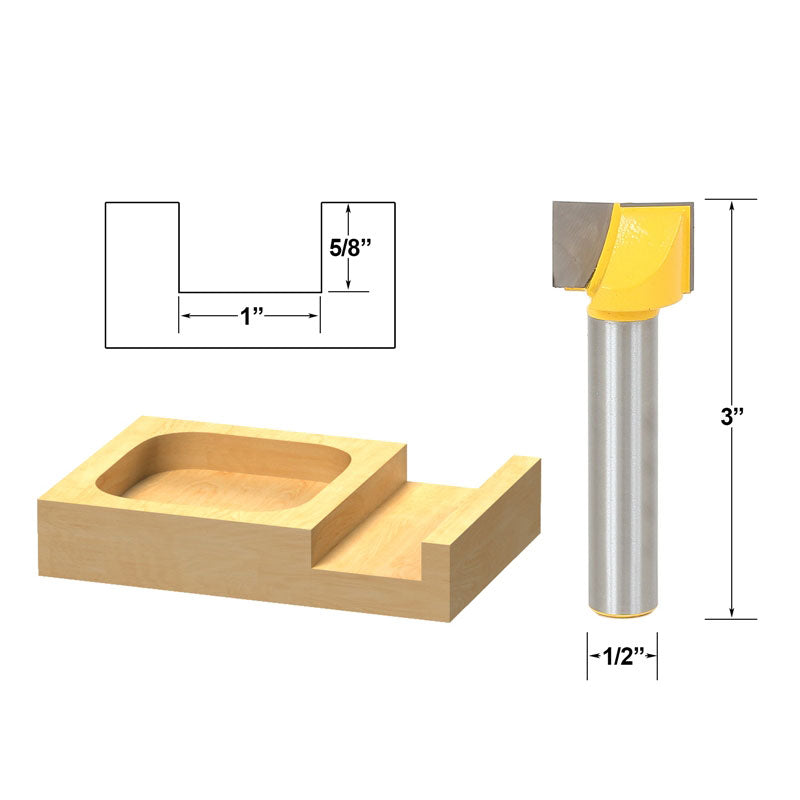 Bottom Cleaning Dado 1" W X 5/8" H 1/2" Shank Router Bit