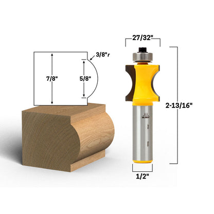 2 Bit 1/2" Shank Log Cabin Building Block Toy Router Bit Set