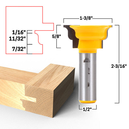 Extended Tenon Window Sash 1/2" Shank Router Bit