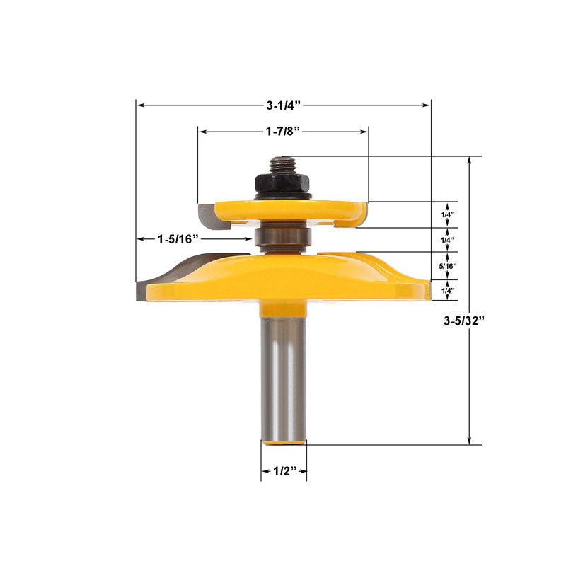 Raised Panel Router Bit with Backcutter