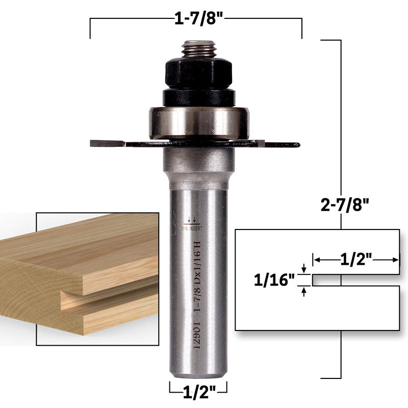 1/16" Slotting Cutter 1/2" Shank Router Bit