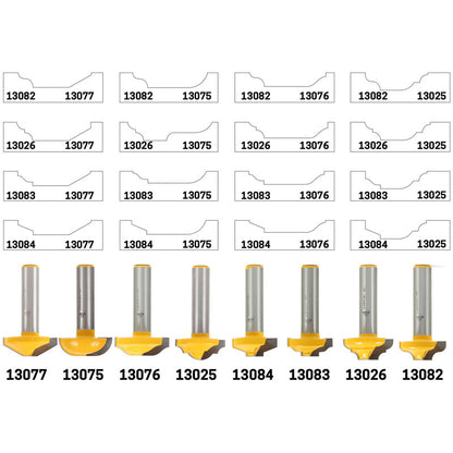 1 1/2" Bevel Faux Panel CNC Cabinet Door Raised Panel 1/2" Shank Router Bit