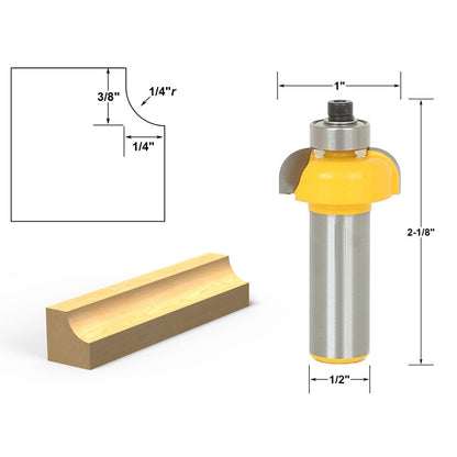 10 Bit 1/2" & 1/4" Shank Router Bit Set