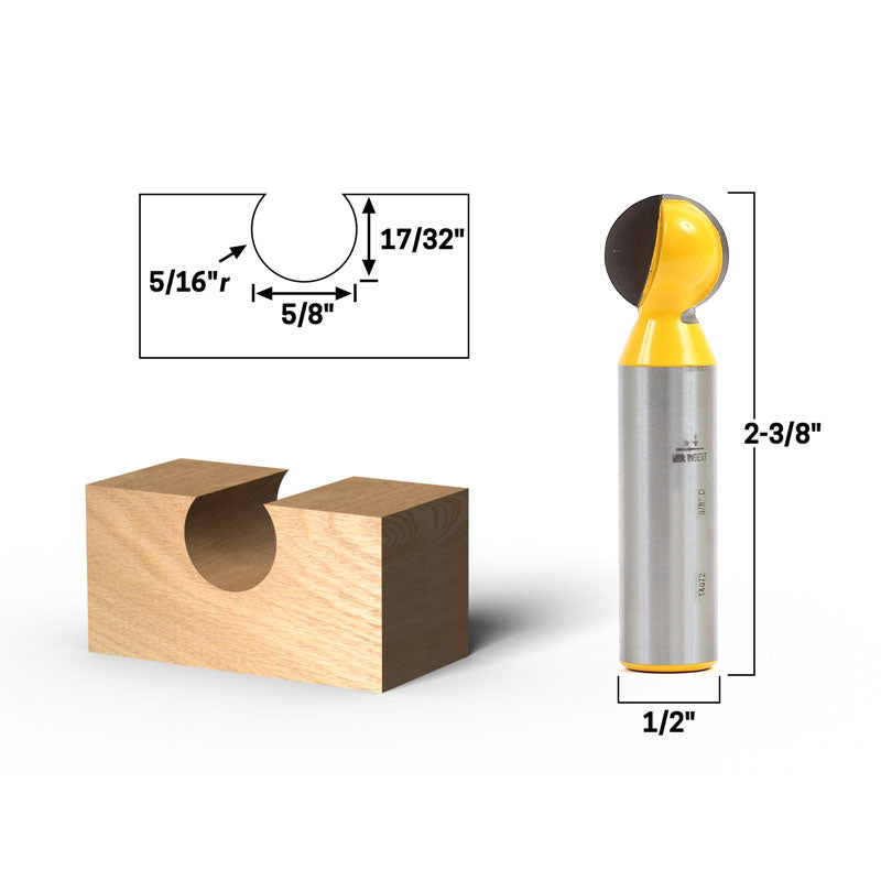 4 Bit Ball End Router Bit Set